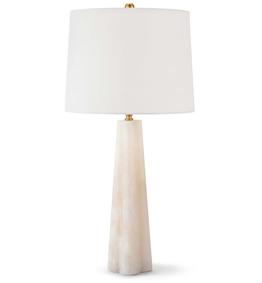 Quatrefoil Alabaster Table Lamp Small