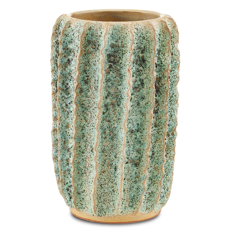 Sunken Boat Medium Green Vase