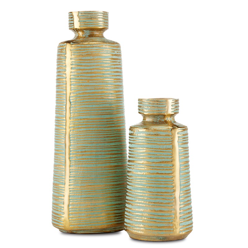 Kenna Green Vase Set of 2