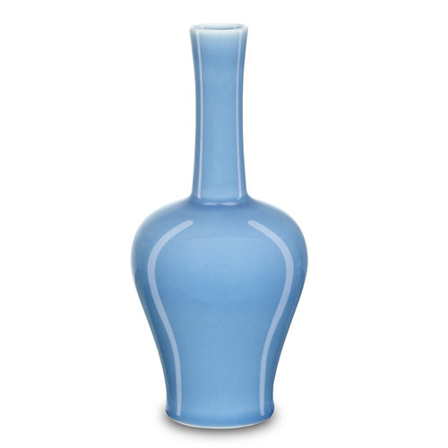 Sky Blue Straight Neck Vase