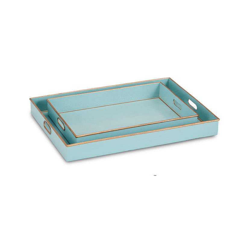 London Blue Tray Set of 2