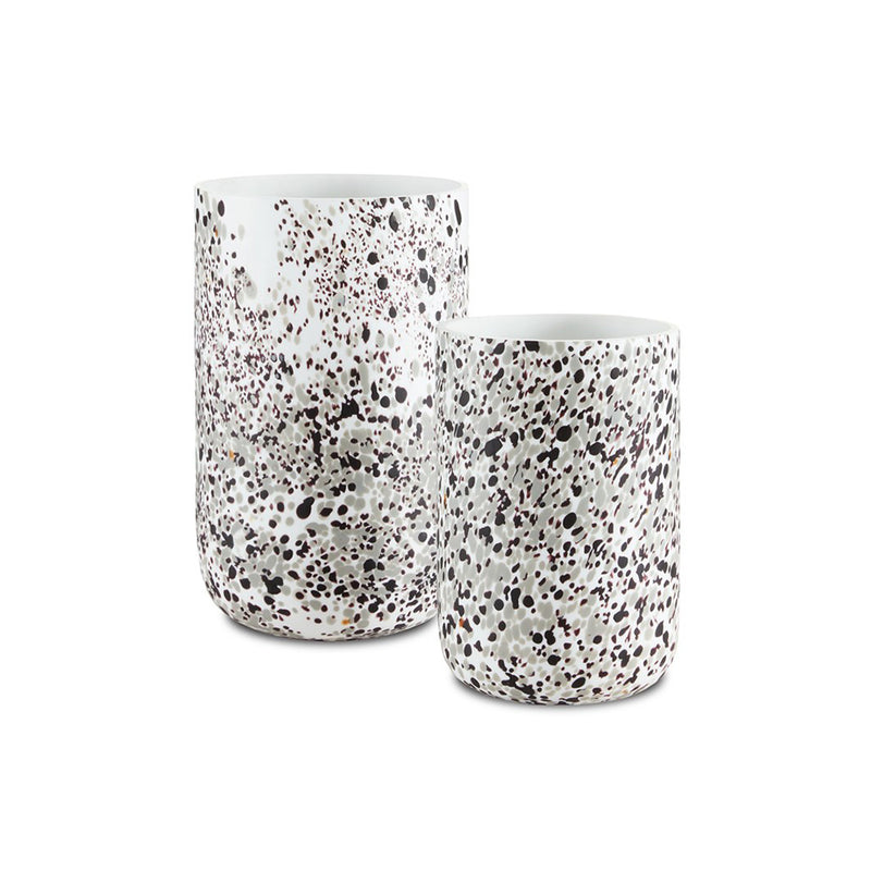 Pari White Confetti Vase Set of 2