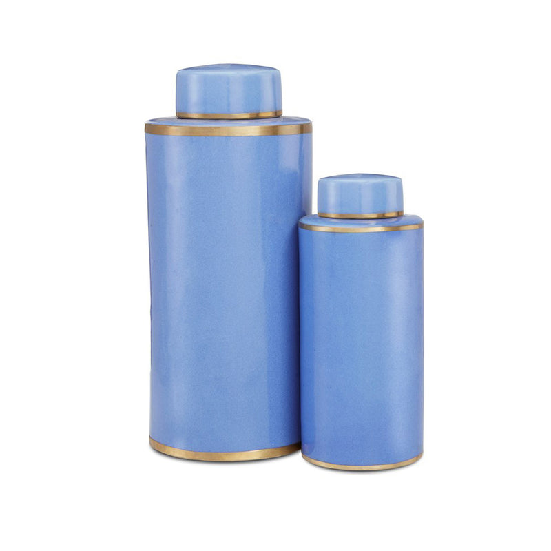 Blue Tea Canister Set of 2