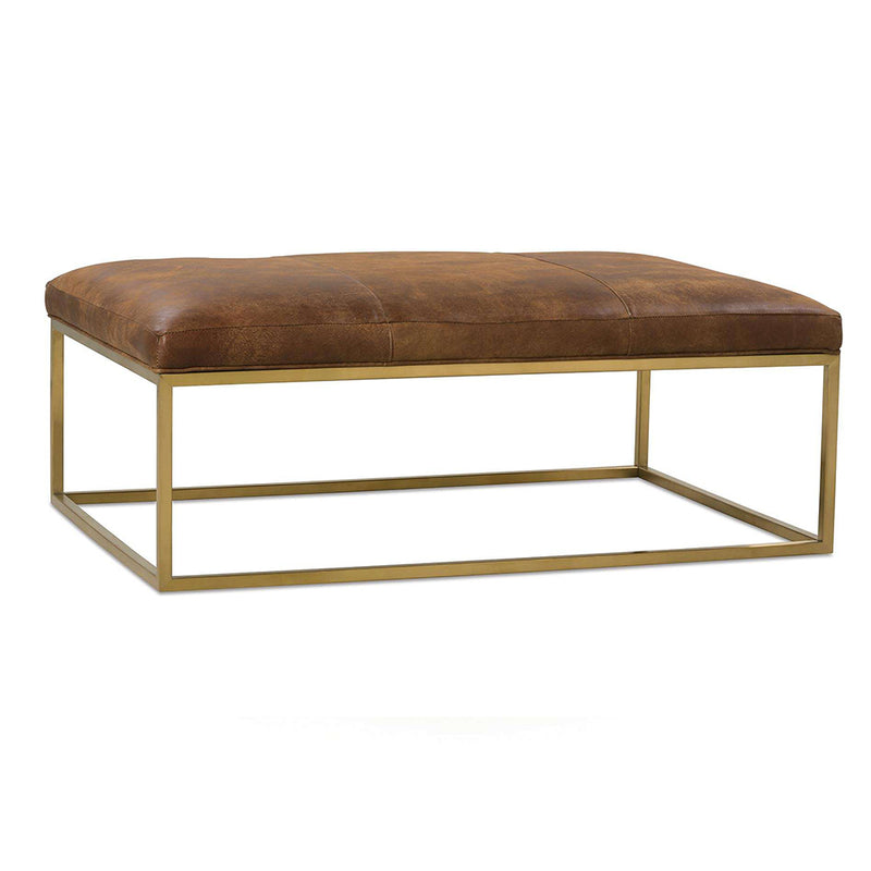 Percy Leather Cocktail Table - Gold