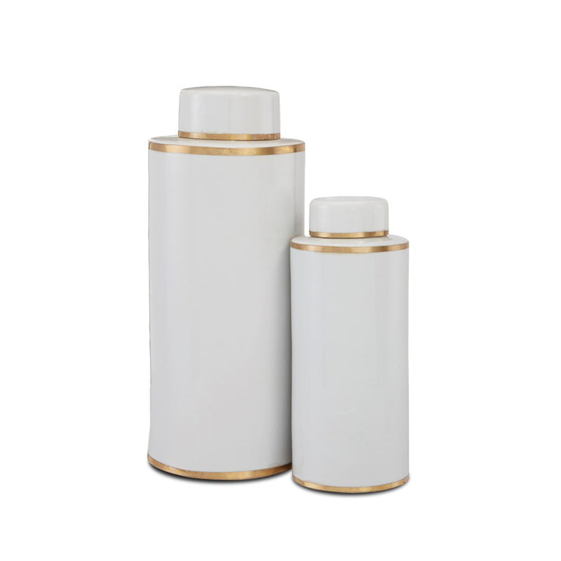 Ivory Tea Canister Set of 2