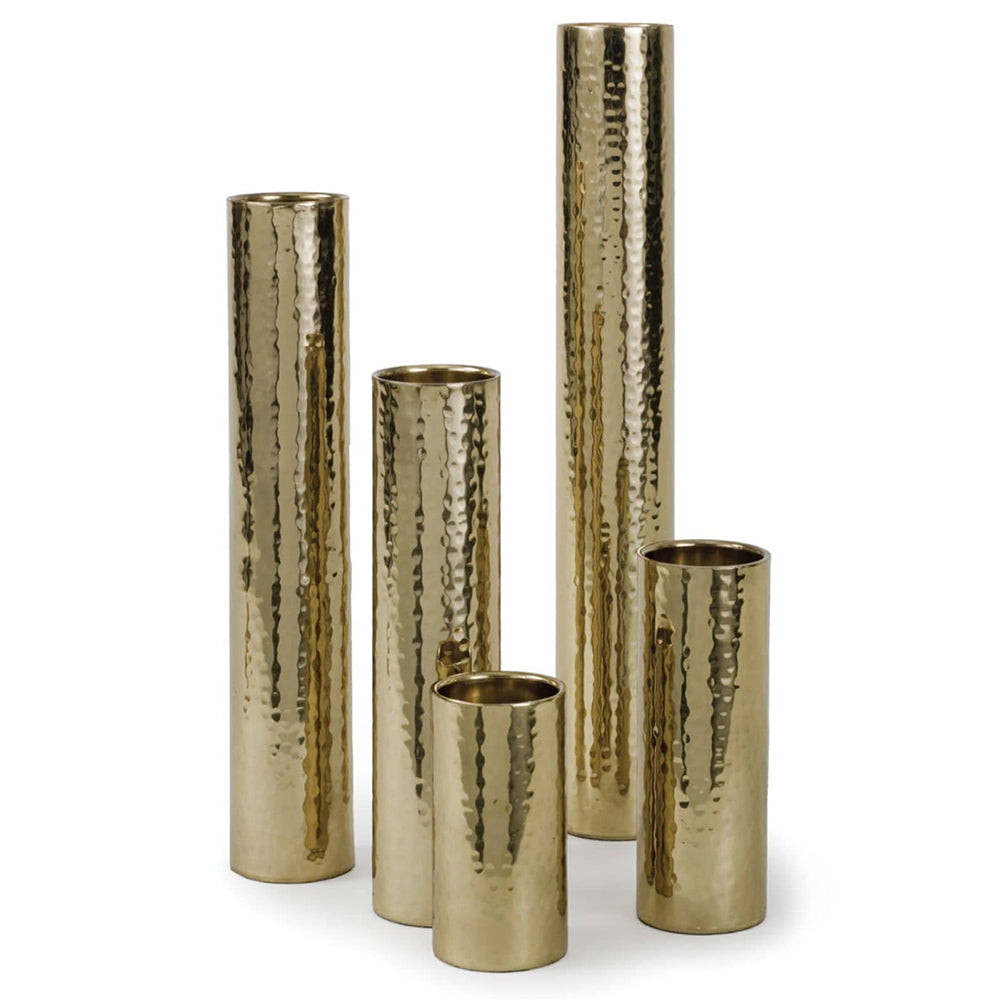 Hammered Bud Vase Set