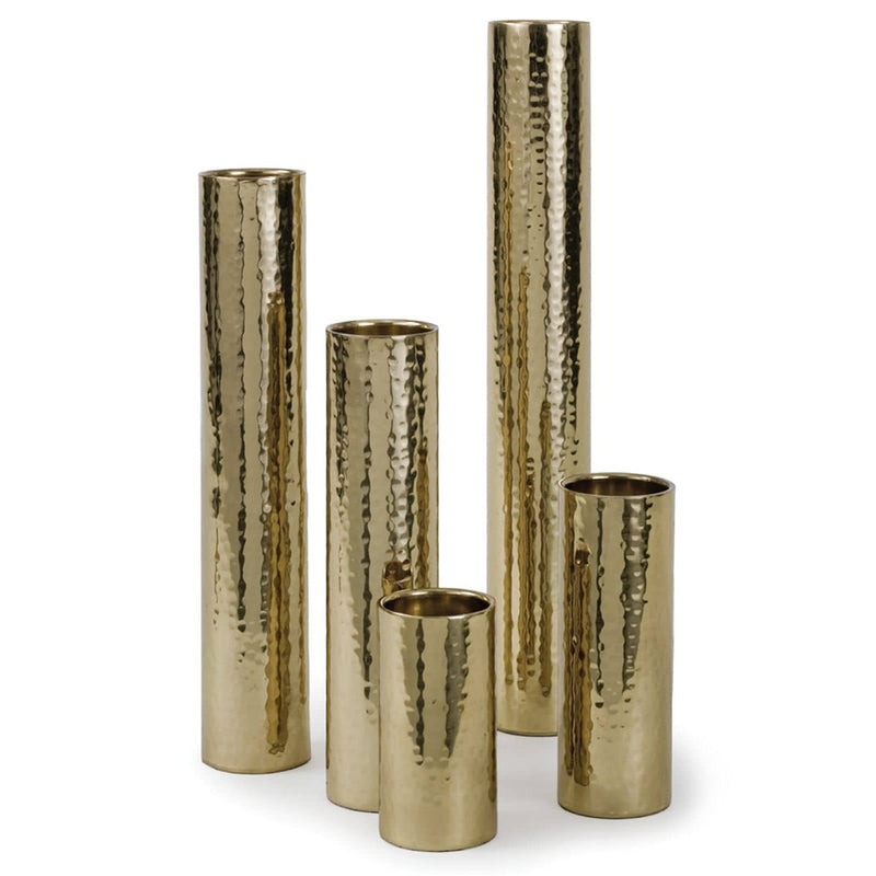 Hammered Bud Vase Set