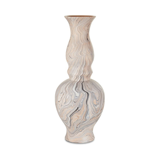 Gray Marbleized Double Gourd Vase