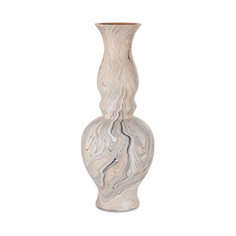Gray Marbleized Double Gourd Vase