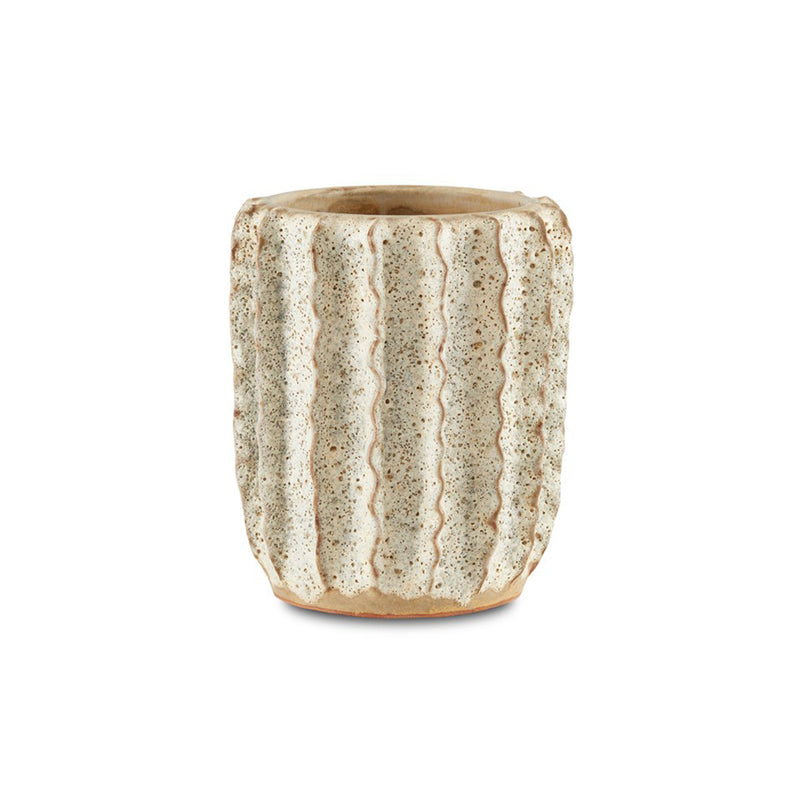 Sunken Boat Moss White Small Vase