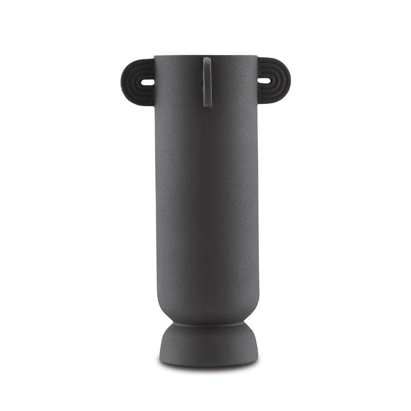 Happy 40 Tube Black Vase